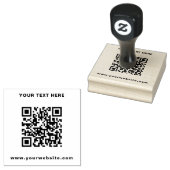 Aangepaste moderne zakelijke QR-code & tekst Rubberstempel (Gestempeld)