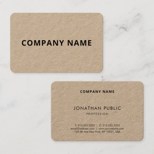 Aangepaste, moderne zakelijke Sjabloon Visitekaartje (Voorkant / Achterkant)