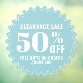 Aangepaste moderne zakelijke winkel uitverkoop dea raamsticker (Vel 3)