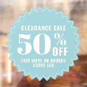 Aangepaste moderne zakelijke winkel uitverkoop dea raamsticker (Vel 2)