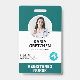 Aangepaste moderne ziekenhuiswerknemer foto ID gro Badge