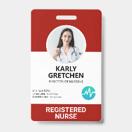Aangepaste moderne ziekenhuiswerknemer foto ID kaa Badge