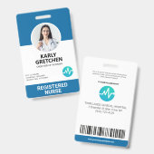 Aangepaste moderne ziekenhuiswerknemer foto ID kaa Badge (Voor- en achterkant)