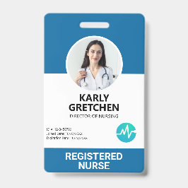 Aangepaste moderne ziekenhuiswerknemer foto ID kaa Badge