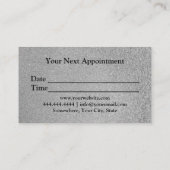 Aangepaste, moderne, zilverkleurige tandheelkundig visitekaartje (Achterkant)