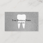 Aangepaste, moderne, zilverkleurige tandheelkundig visitekaartje (Voorkant)