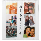 Aangepaste moderne zussen 6 Foto Collage Douchegordijn (Voorkant)