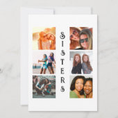Aangepaste moderne zussen 6 Foto Collage Feestdagenkaart (Voorkant)