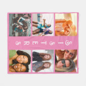 Aangepaste moderne zussen 6 Foto Collage Fleece Deken (Voorkant (Horizontaal))