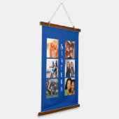 Aangepaste moderne zussen 6 Foto Collage Hangend Wandkleed (Gebogen)