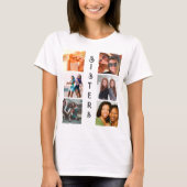 Aangepaste moderne zussen 6 Foto Collage T-shirt (Voorkant)