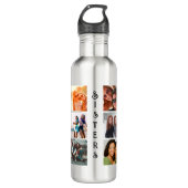 Aangepaste moderne zussen 6 Foto Collage Waterfles