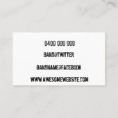 Aangepaste moderne zwart-witband visitekaartje (Achterkant)