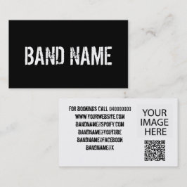 Aangepaste moderne zwart-witte band QR-code Visitekaartje