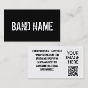 Aangepaste moderne zwart-witte band QR-code Visitekaartje