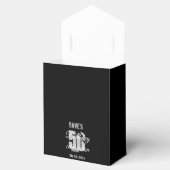 Aangepaste moderne zwarte 50e verjaardag van elke  bedankdoosjes (Geopend)