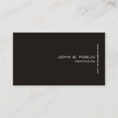 Aangepaste, moderne zwarte Elegant Sjabloon Visitekaartje (Voorkant)