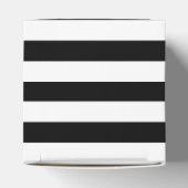 Aangepaste, moderne, zwarte en witte streep bedankdoosjes (Bovenkant)