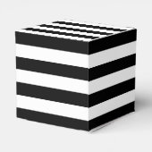 Aangepaste, moderne, zwarte en witte streep bedankdoosjes (Achterkant)