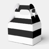 Aangepaste, moderne, zwarte en witte streep bedankdoosjes (Achterkant)