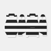 Aangepaste, moderne, zwarte en witte streep bedankdoosjes (Uitgevouwen)