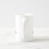 Aangepaste moderne zwarte monogram porselein kop (Achterkant)