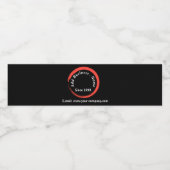 Aangepaste moderne zwarte professionele  waterfles etiket (Enkel label)