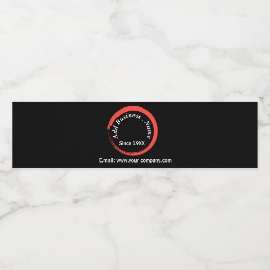 Aangepaste moderne zwarte professionele waterfles etiket (Enkel label)