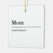 Aangepaste Moeder Definitie modern wit woordenboek Keramisch Ornament (Links)