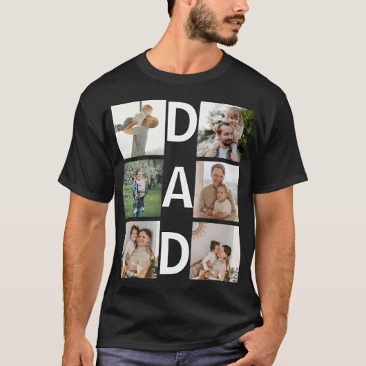 Aangepaste Moeder Foto Gepersonaliseerde Vaderdag T-shirt (Voorkant)