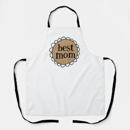 Aangepaste moeder geschulpte rand schort