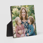 Aangepaste Moeder Gevestigde Moderne Foto Script  Fotoplaat (Voorkant)