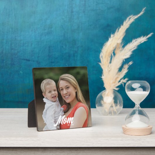 Aangepaste Moeder Gevestigde Moderne Script Foto Fotoplaat (Insitu)