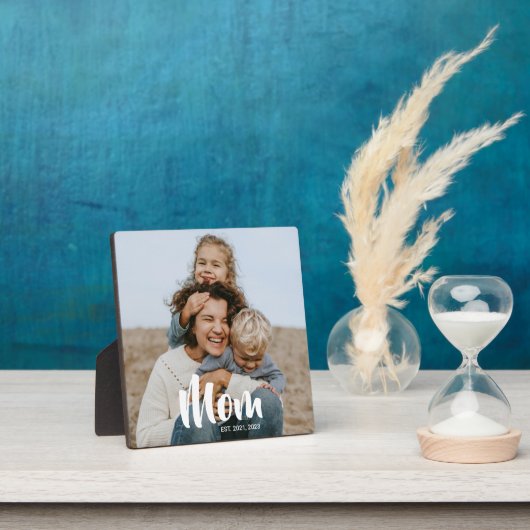 Aangepaste Moeder Gevestigde Moderne Script Foto Fotoplaat (Insitu)