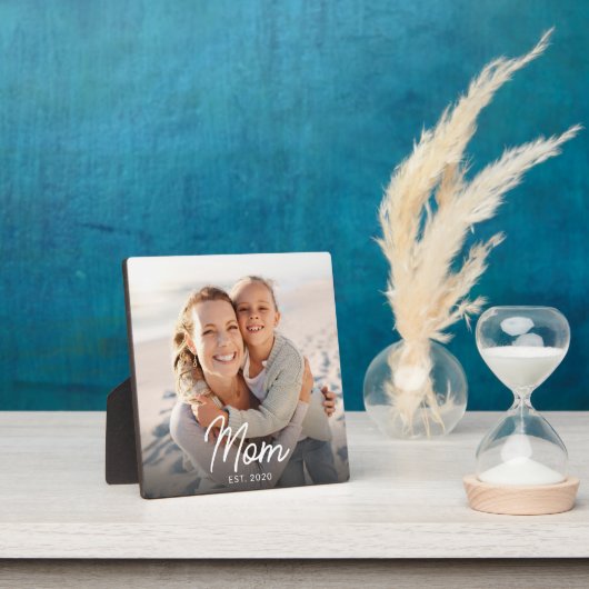 Aangepaste Moeder Gevestigde Moderne Script Foto Fotoplaat (Insitu)