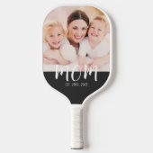 Aangepaste Moeder Gevestigde Moderne Script Foto Pickleball Paddle (Voorkant)
