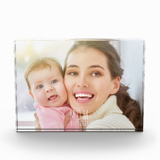 Aangepaste Moeder Gevestigde Moderne Script Fotoblokken (Voorkant)