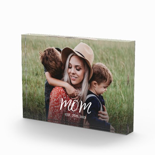 Aangepaste moeder gevestigde moderne scriptfoto fotoblokken (Rechts)