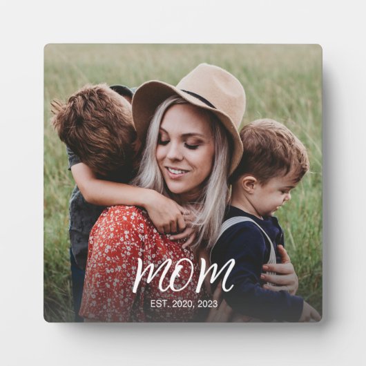 Aangepaste moeder gevestigde moderne scriptfoto fotoplaat (Voorkant)