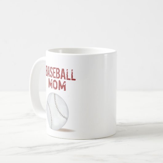 Aangepaste moeder honkbal gepersonaliseerde speler koffiemok (Voorkant links)