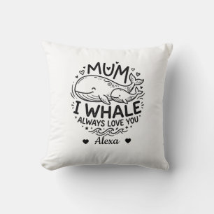 aangepaste moeder ik walvis zal altijd van je houd kussen