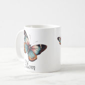 Aangepaste Moeder Kleurrijke Vlinder Persoonlijk Koffiemok (Voorkant links)