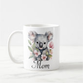 Aangepaste Moeder Koala Beer Floral gepersonalisee Koffiemok (Links)