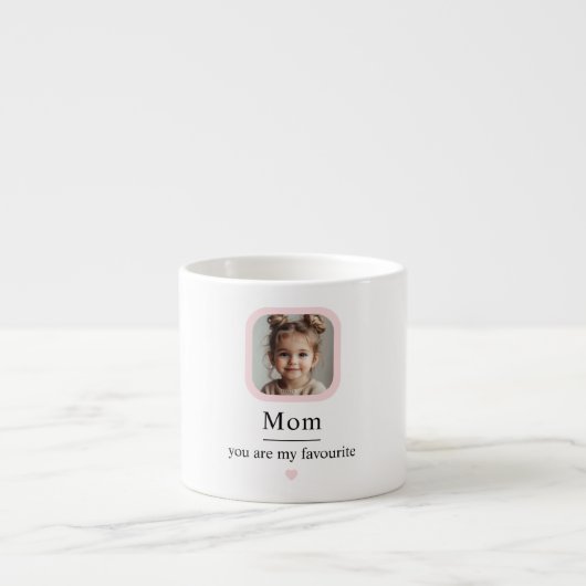 Aangepaste moeder met kind's foto cadeau espresso kop (Voorkant)