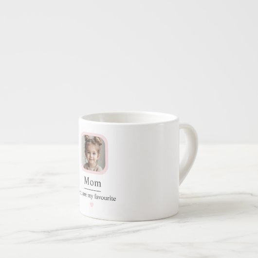Aangepaste moeder met kind's foto cadeau espresso kop (Voorkant rechts)
