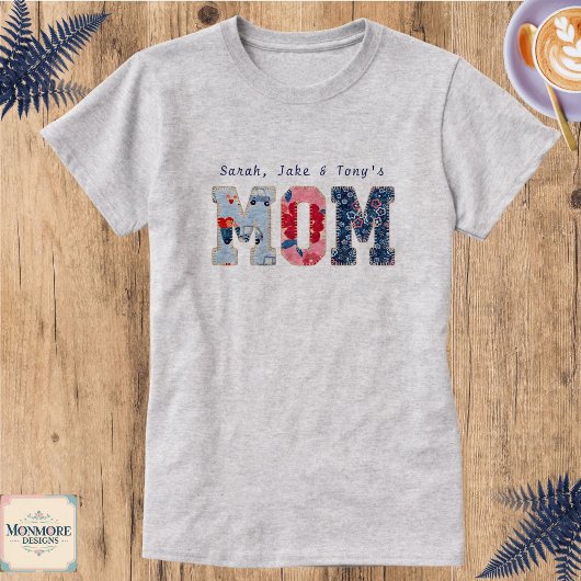 Aangepaste Moeder Met Namen Van Kinderen T-shirt