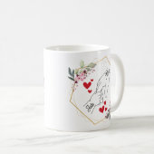 Aangepaste moeder of vader en kind handen koffiemok (Voorkant rechts)