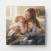 Aangepaste Moeder Opgericht Elegant Schrift Foto Fotoplaat (Voorkant)