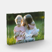 Aangepaste Moeder Opgericht Modern Schrift Foto (Links)
