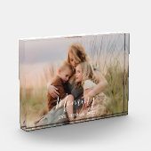 Aangepaste Moeder Opgericht Modern Schrift Foto (Links)
